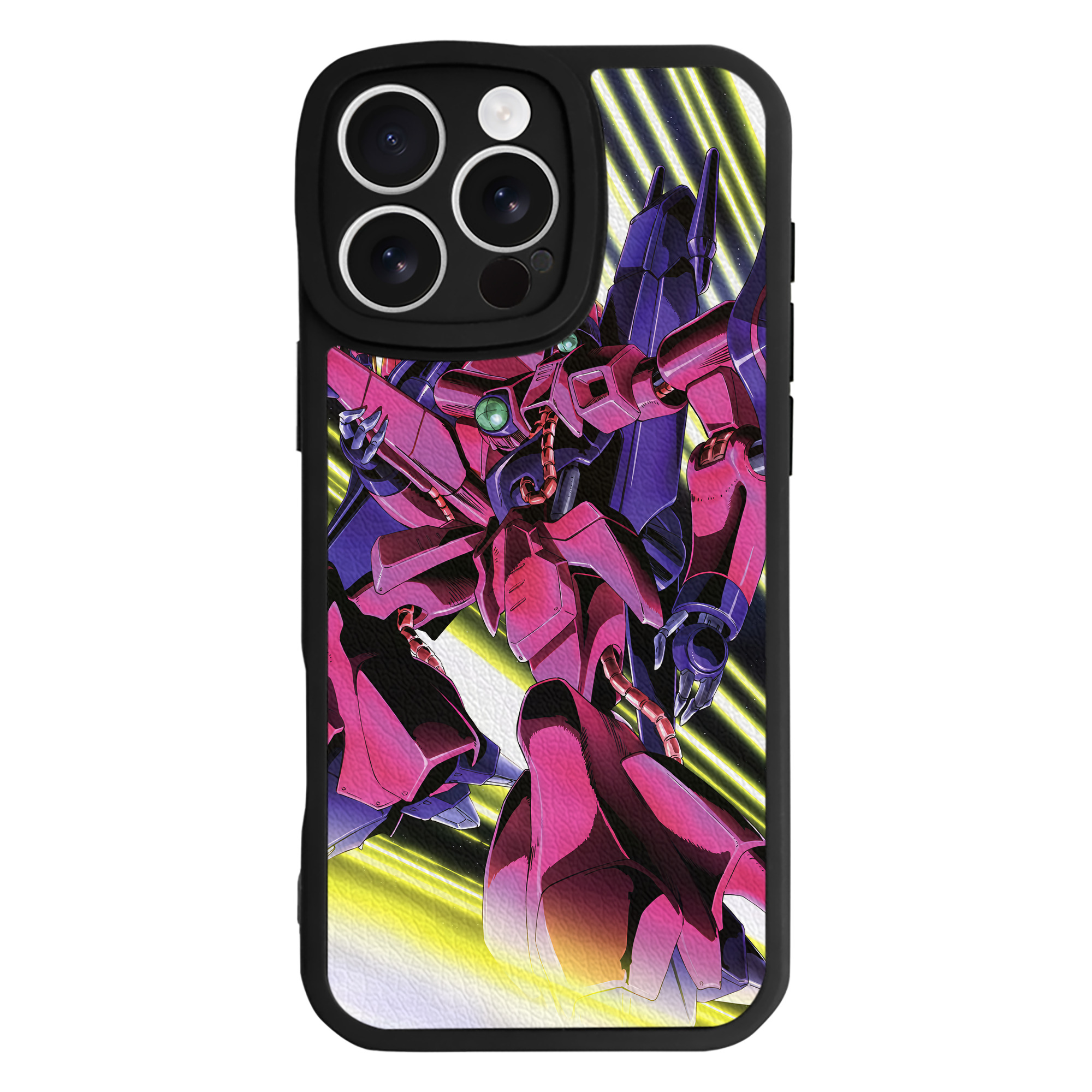（画像用） 機動戦士ガンダム Mobile Suit Gundam 【iPhone 16シリーズ対応】シリコンスマホケース（レザー調） 材質：シリコン